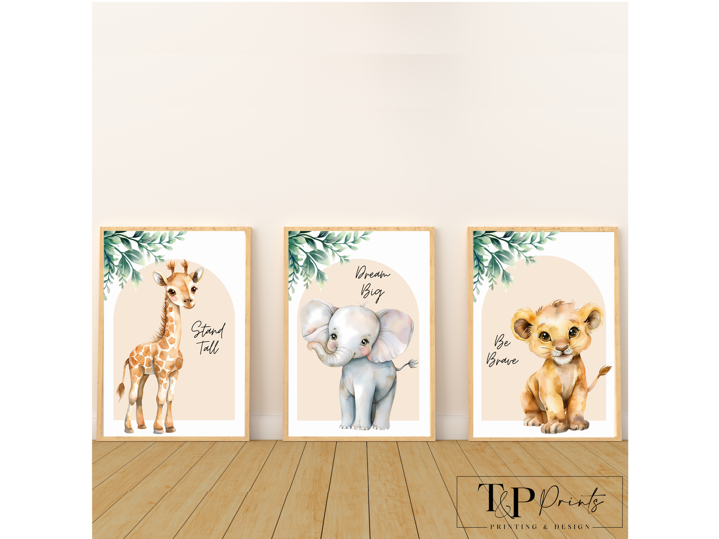 Safari Animal Nursery Prints