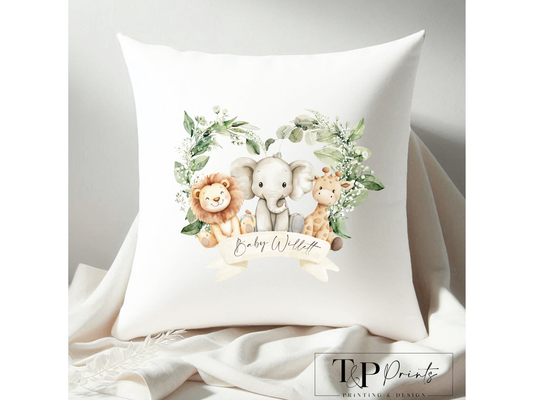 Safari Animal Wreath Cushion