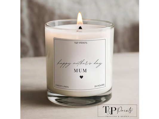 Personalised Glass Candle - Mother's Day Candle