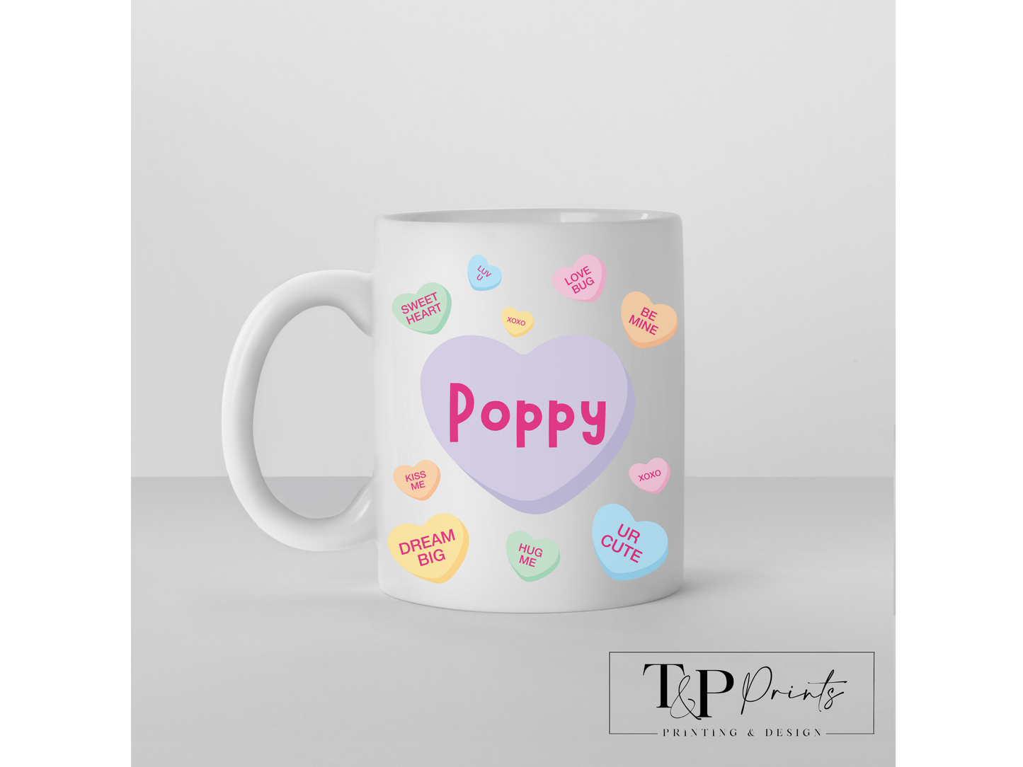 Love Hearts Candy Mug