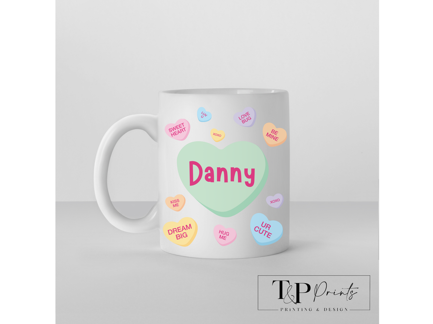 Love Hearts Candy Mug