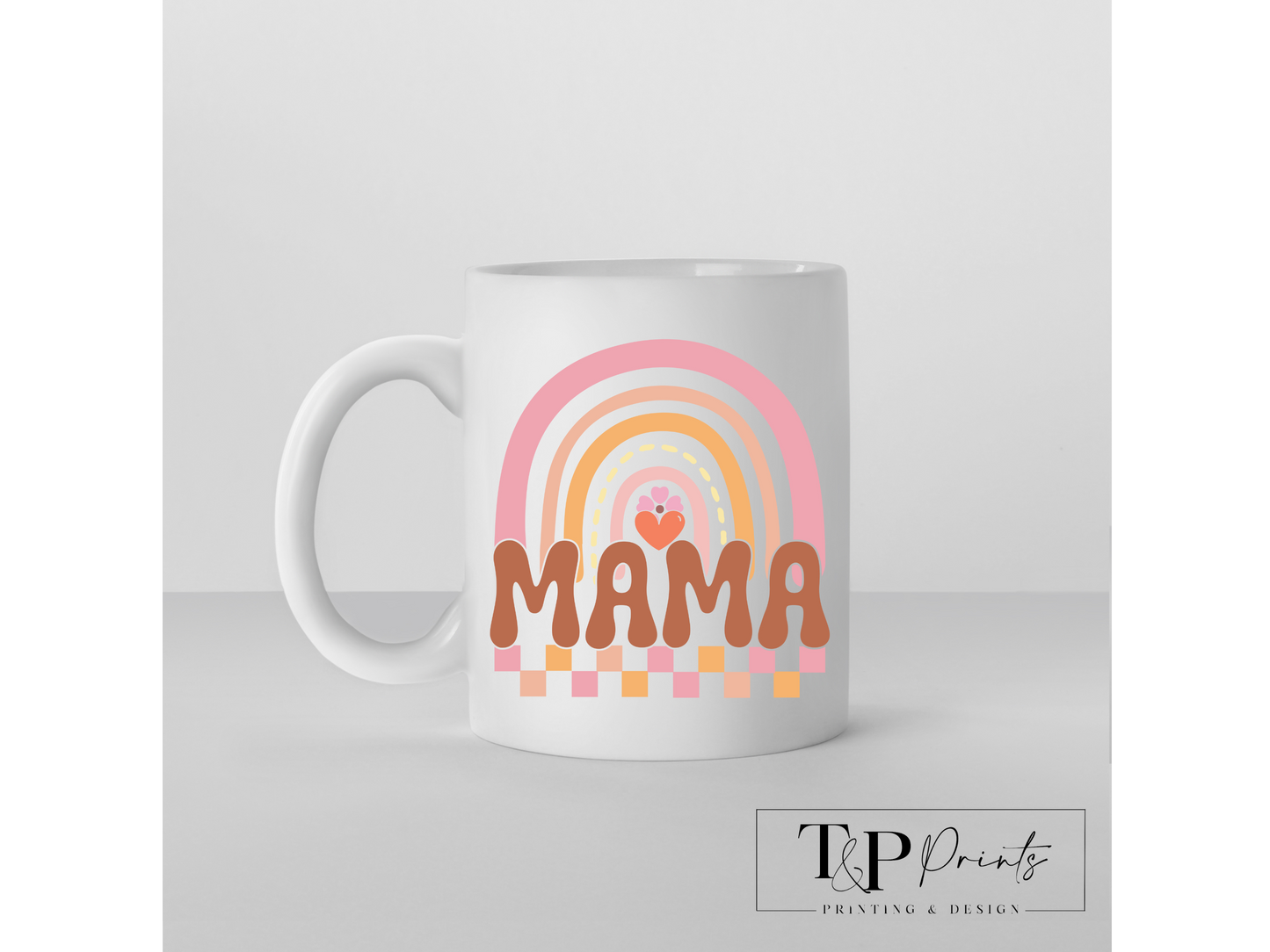 MAMA Rainbow Retro Mug