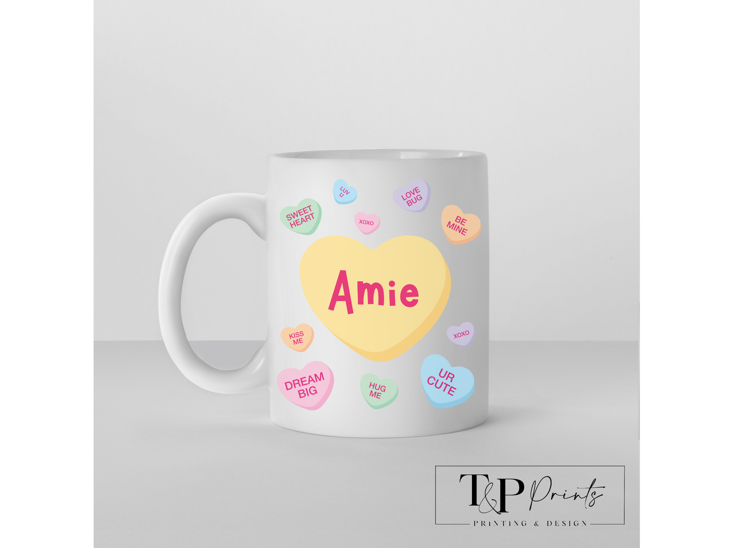 Love Hearts Candy Mug